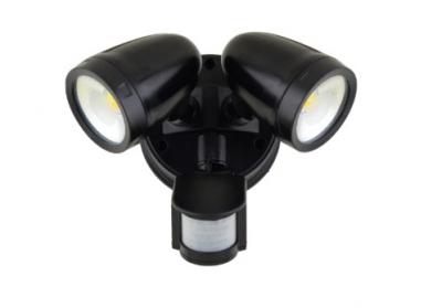 VACCUS Polycarbonate Twin Spotlight with Sensor Black